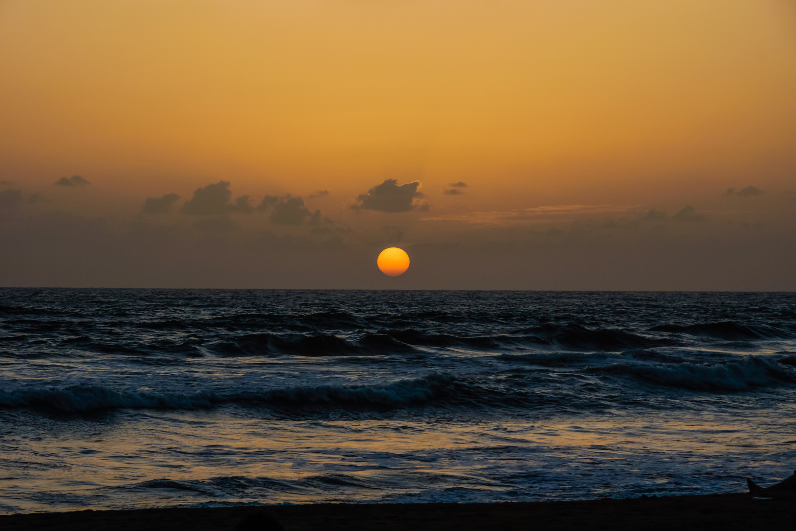 Sonnenuntergang an der Westküste von Sri Lanka