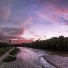 Sonnenuntergang an der Wittelsbacherbrücke