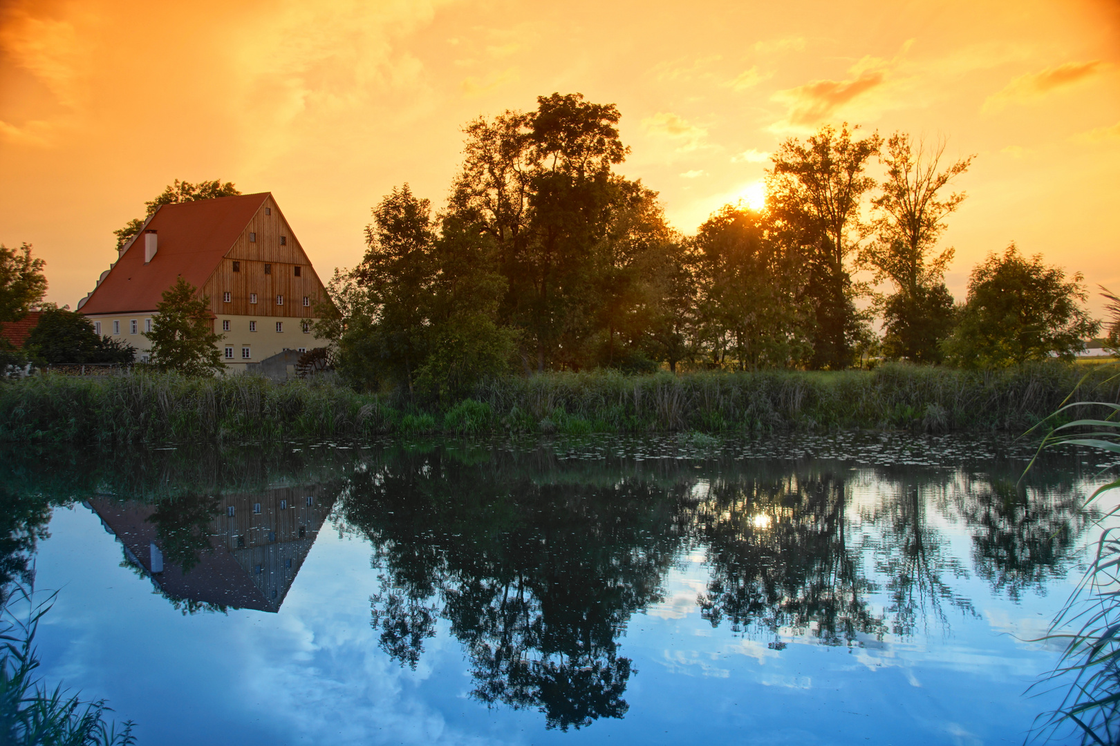 Sonnenuntergang an der Wörnitz