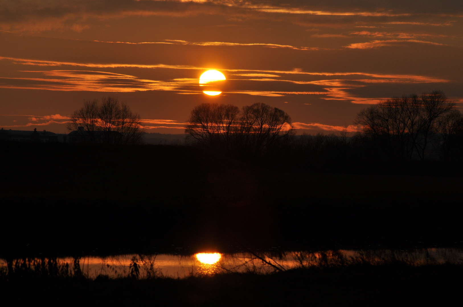 Sonnenuntergang an der Zwickauer Mulde