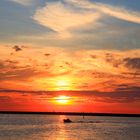 Sonnenuntergang an Lauwersmeer in Lauwersoog