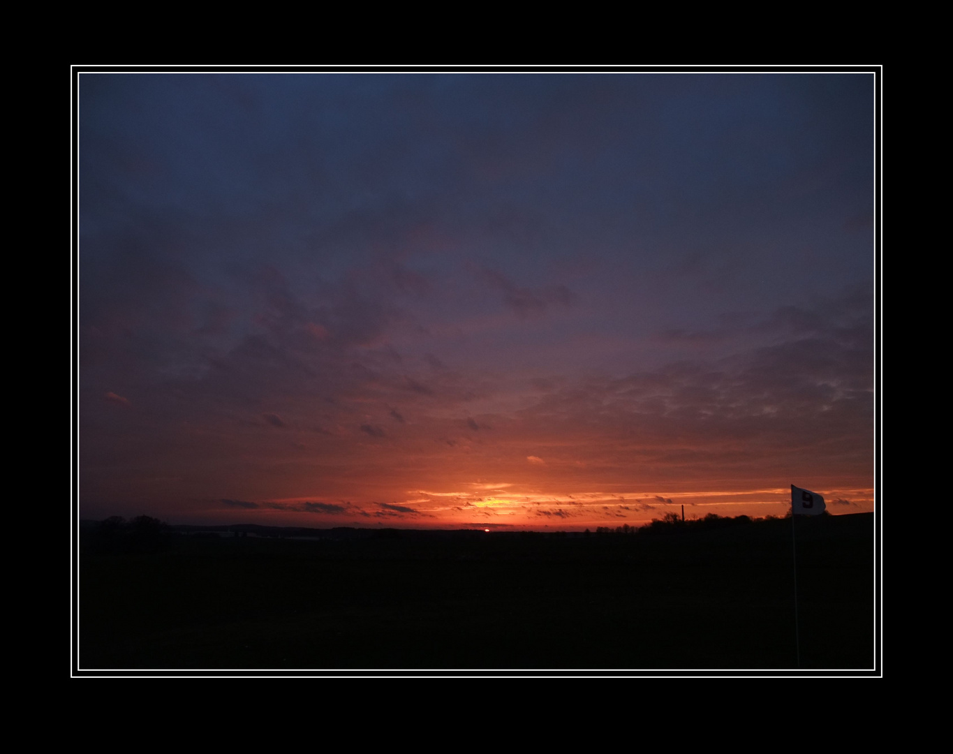 Sonnenuntergang an Loch 9