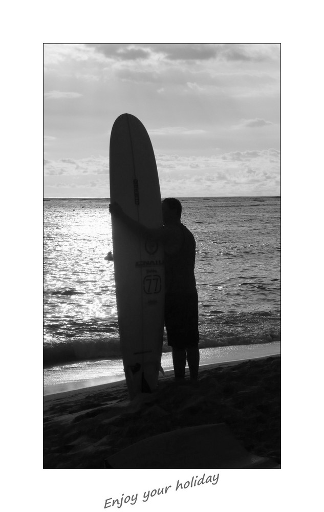 Sonnenuntergang an Waikiki-Beach