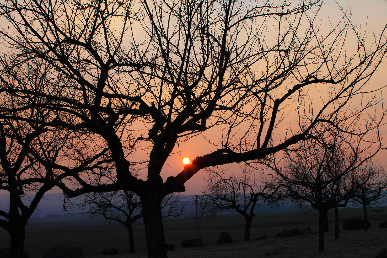 Sonnenuntergang anfang April