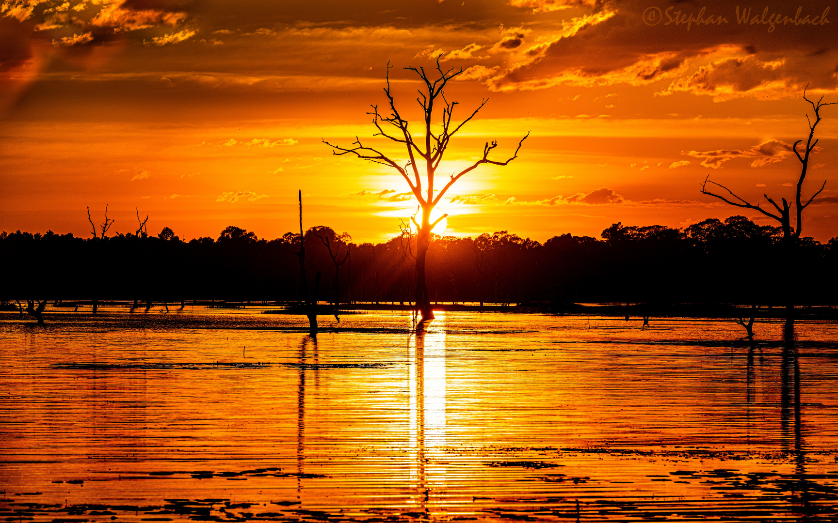 Sonnenuntergang Angkor Wat Areal