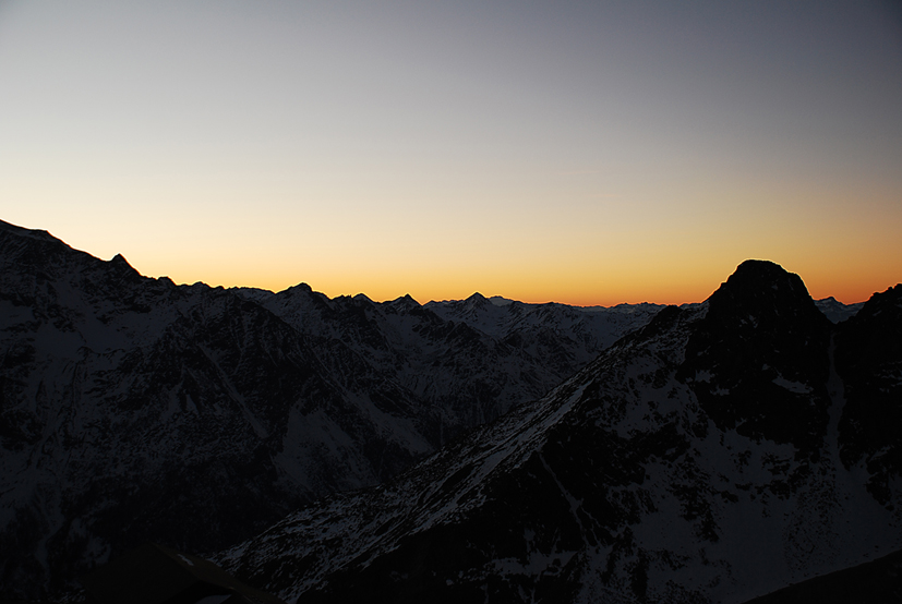 Sonnenuntergang auf 3200 m.ü.M.