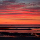 Sonnenuntergang auf Amrum bei Ebbe