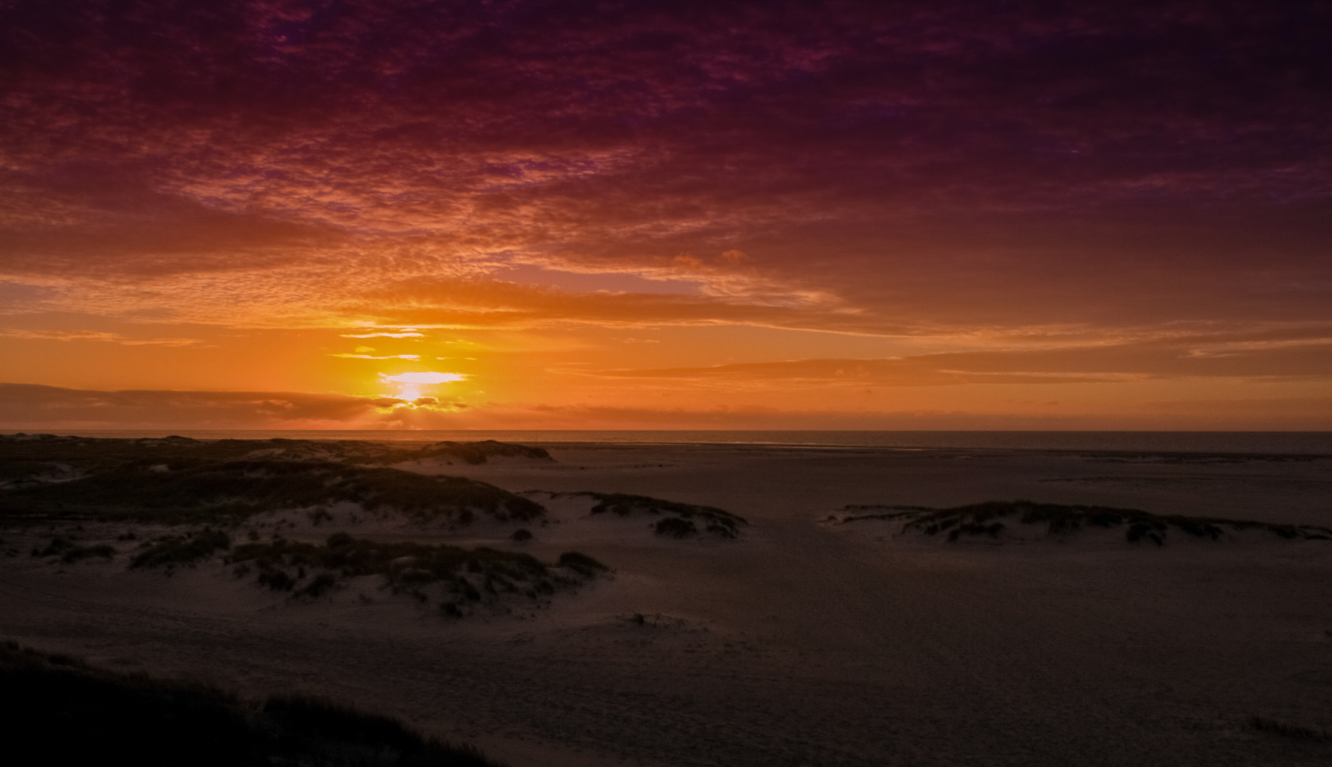 Sonnenuntergang auf Amrum - Sunset on Amrum