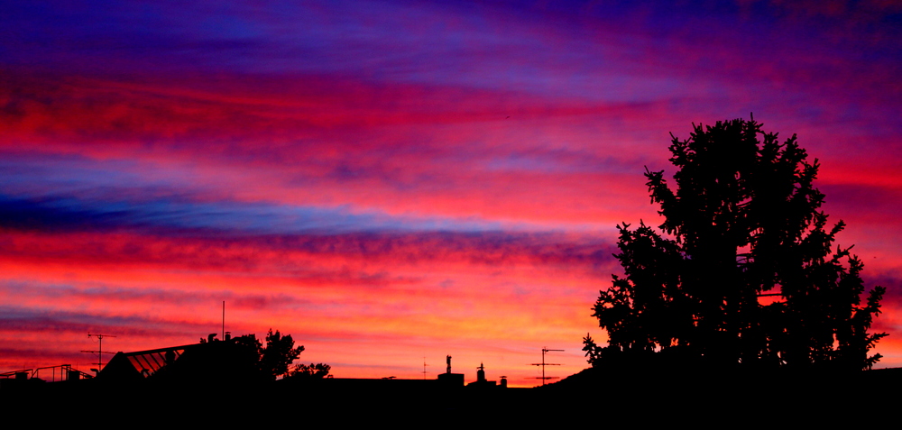 Sonnenuntergang auf Balkonien