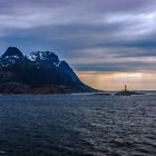 Sonnenuntergang auf bei den Lofoten.