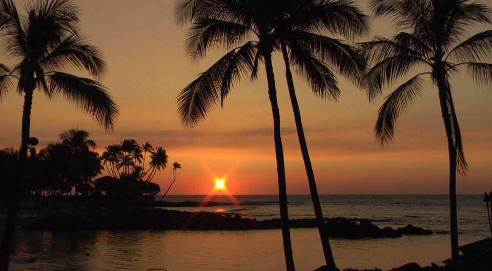 Sonnenuntergang auf Big Island