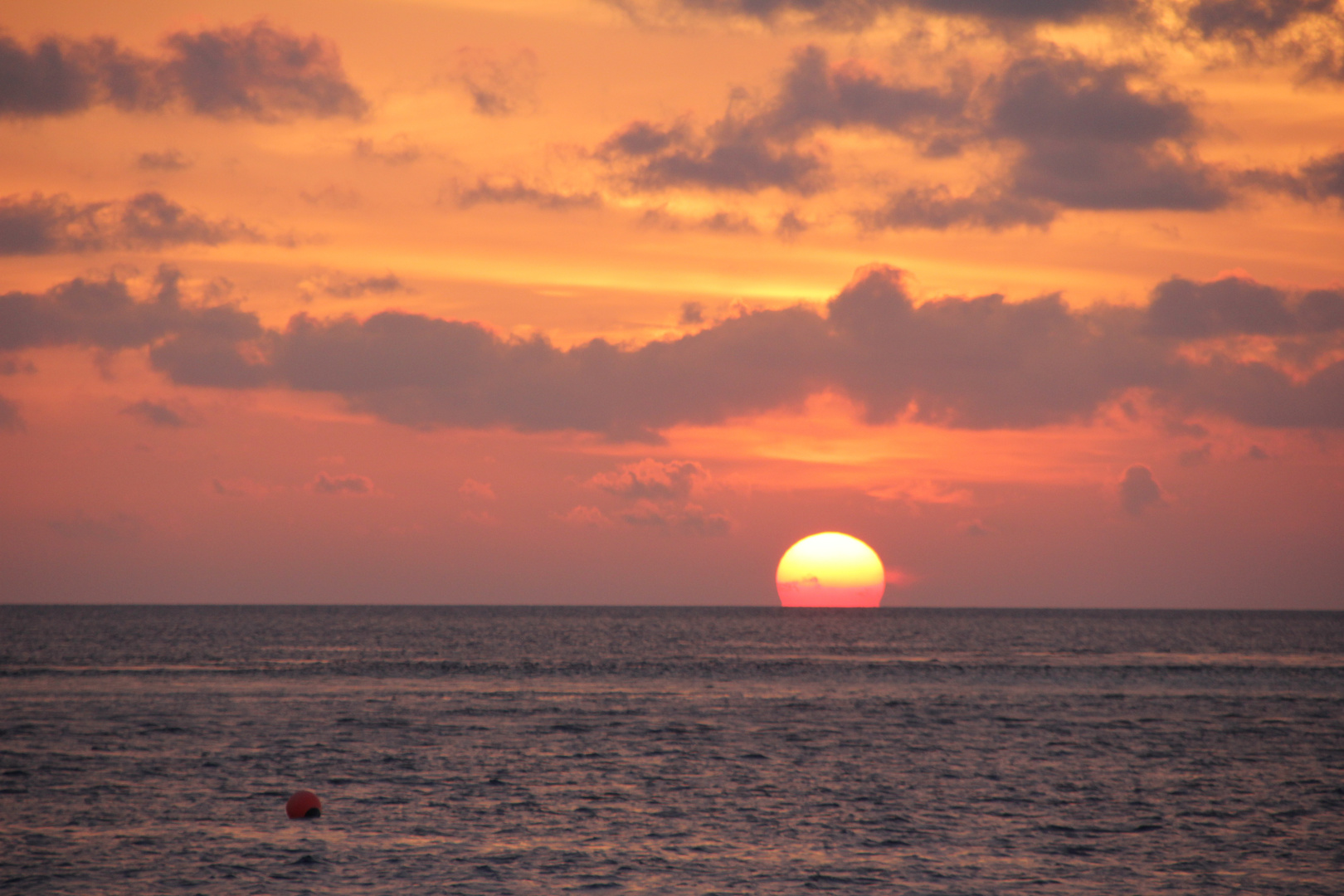 Sonnenuntergang auf Biyadhoo Island