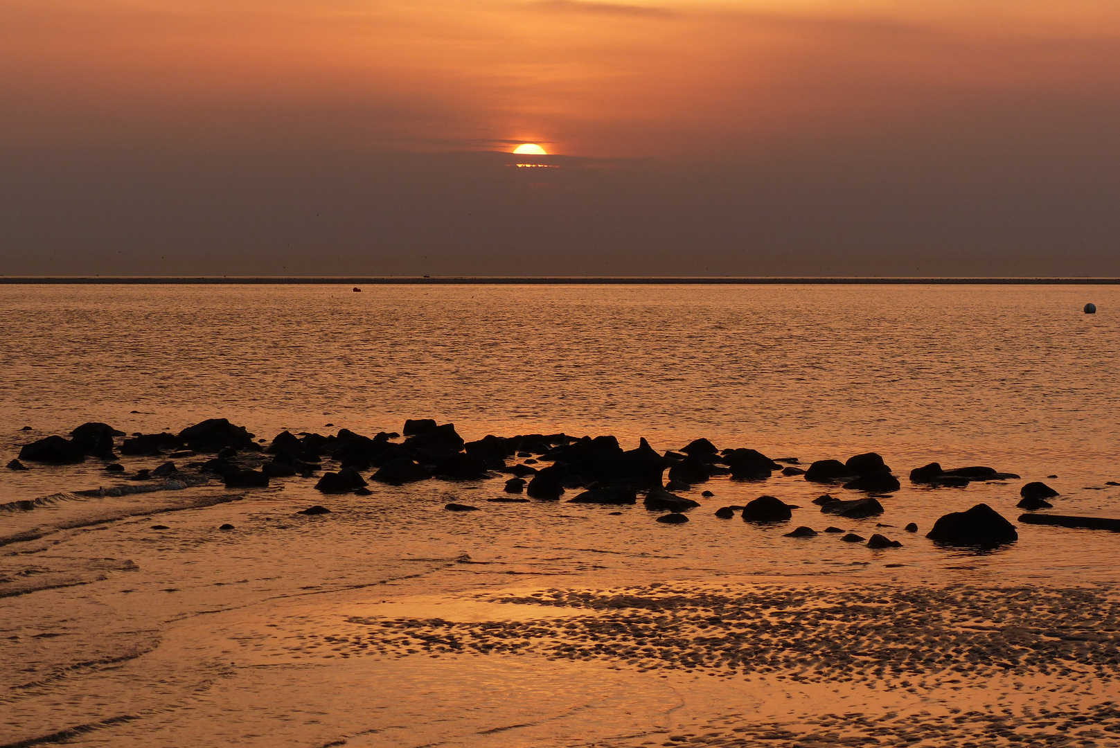 Sonnenuntergang auf  Borkum