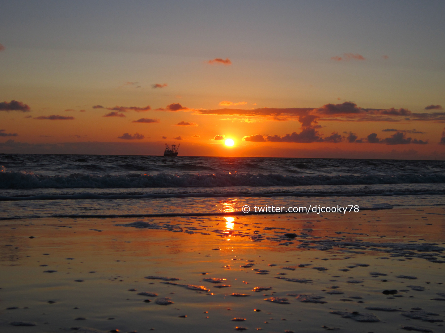 Sonnenuntergang auf Borkum 19.08.2013