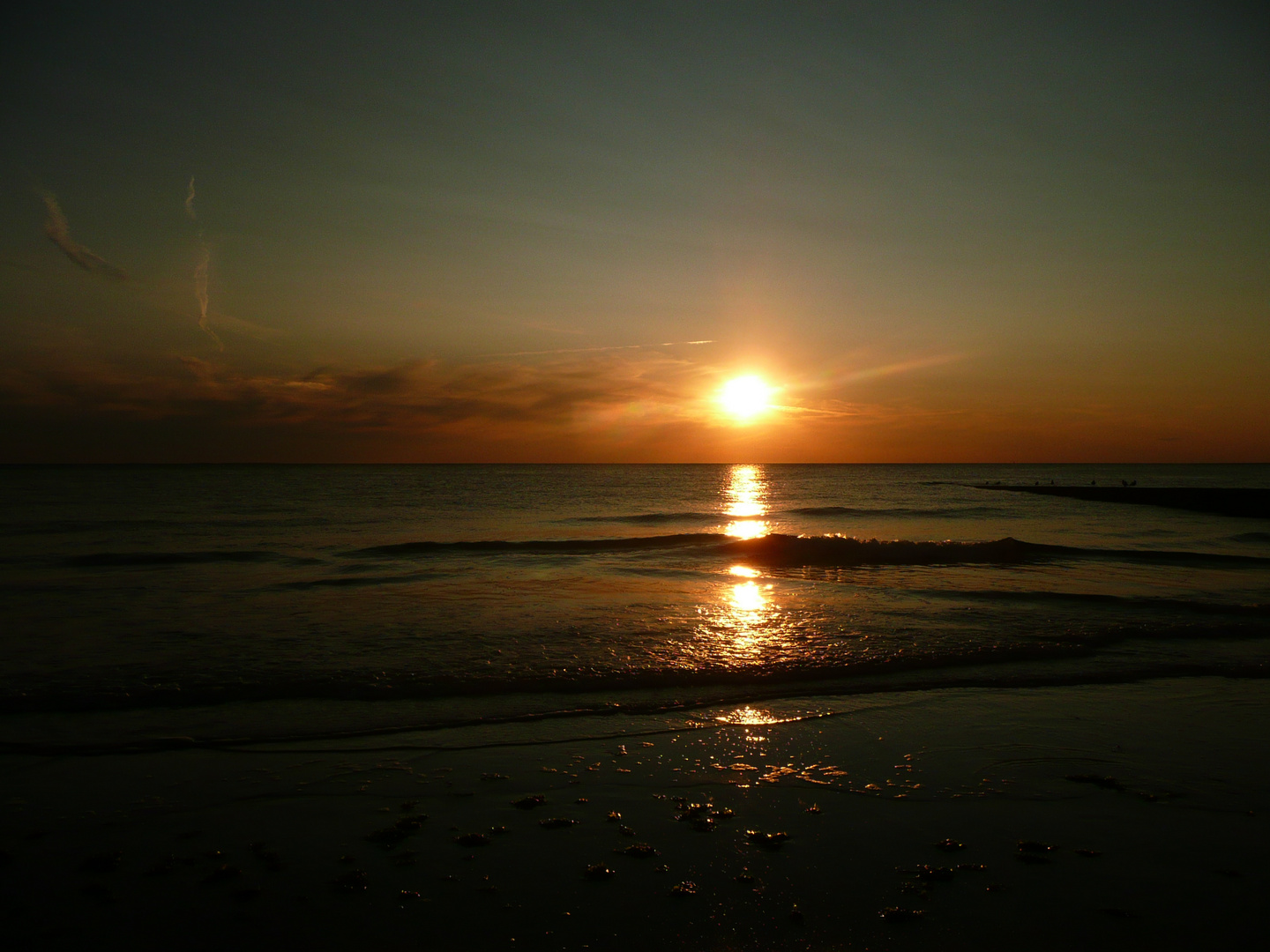 Sonnenuntergang auf Borkum