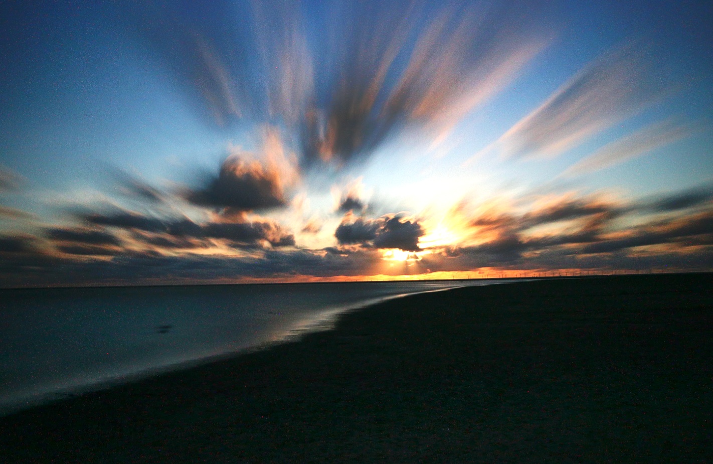 Sonnenuntergang auf Borkum