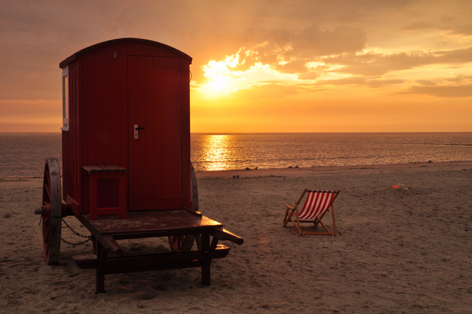 Sonnenuntergang auf Borkum