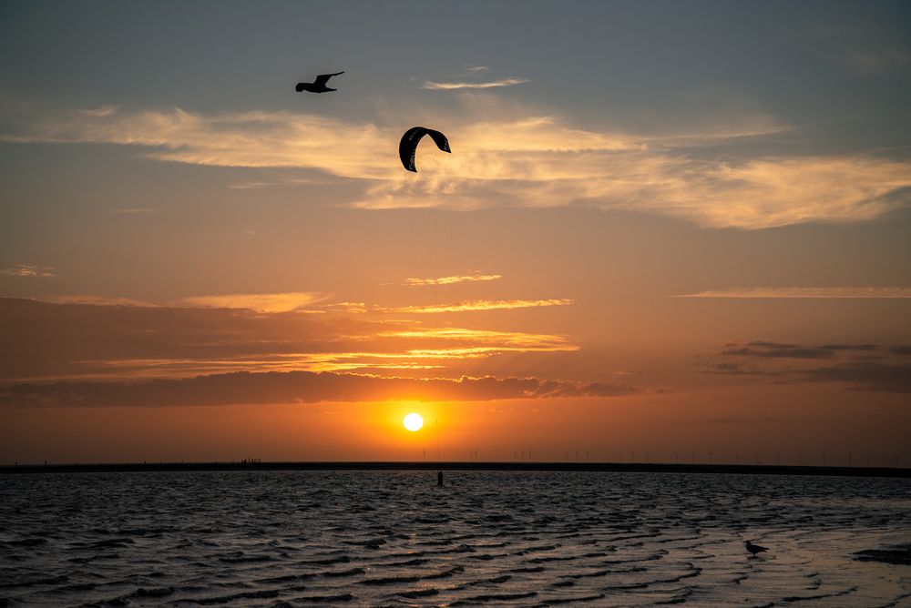 Sonnenuntergang auf Borkum