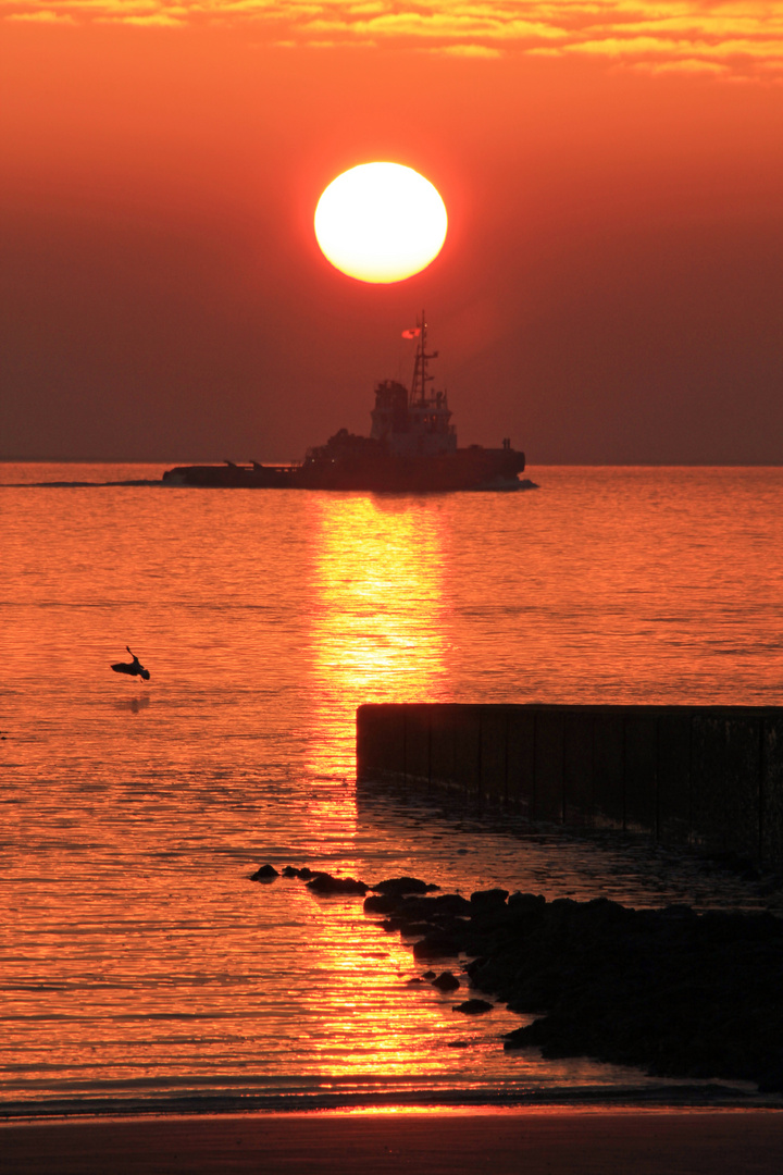 Sonnenuntergang auf Borkum