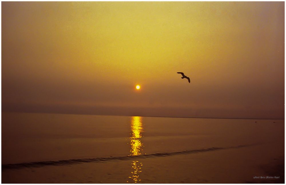 Sonnenuntergang auf Borkum. Augenblicke der Schönheit und der Ruhe