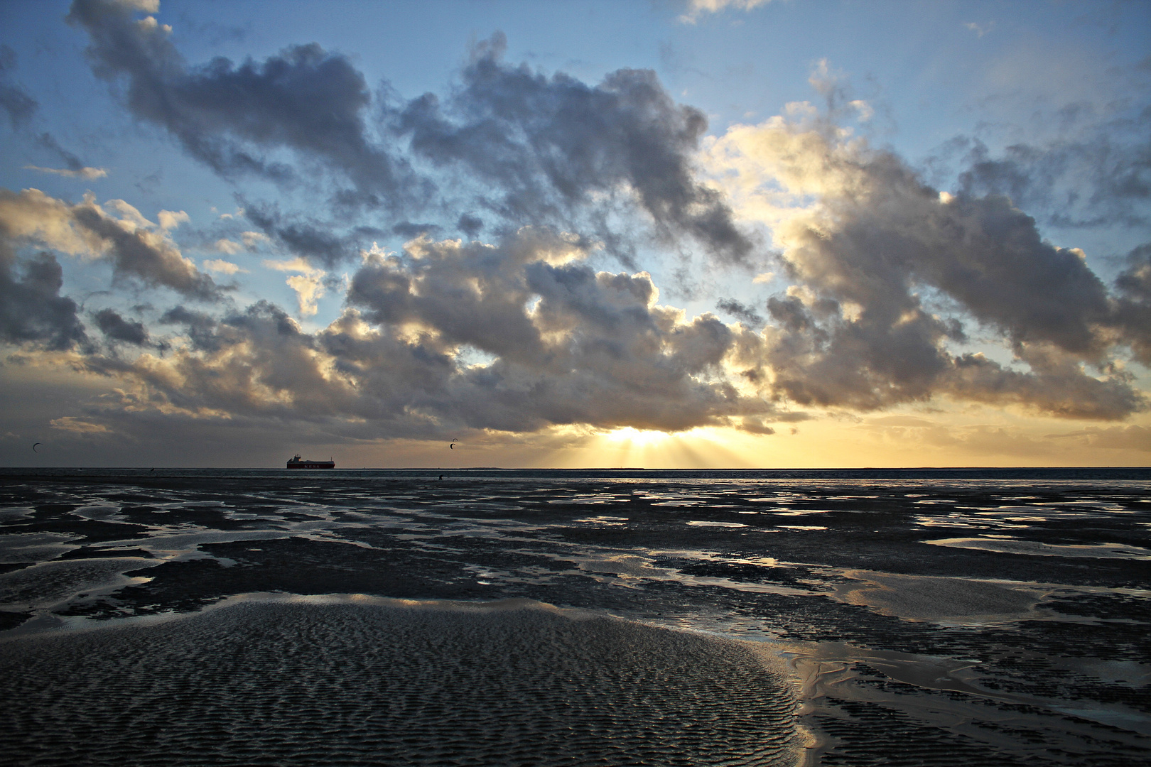 Sonnenuntergang auf Borkum