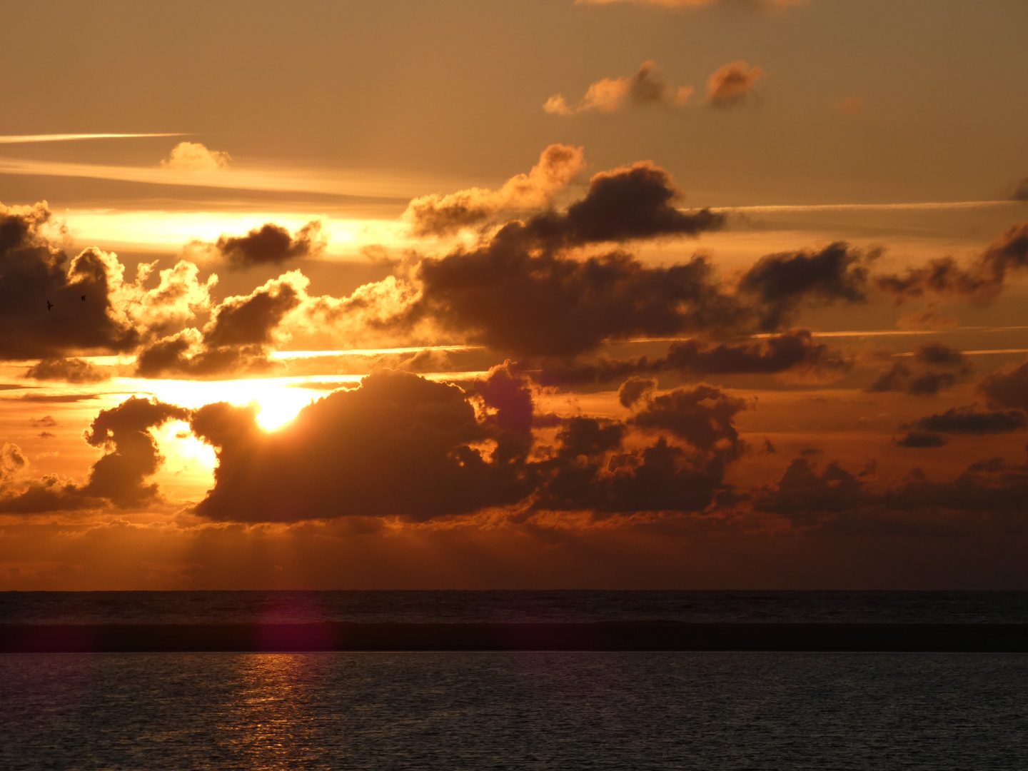 Sonnenuntergang auf Borkum