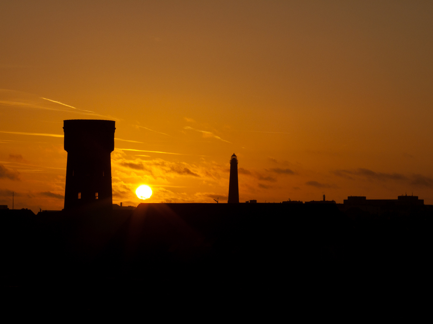 Sonnenuntergang auf Borkum Dez 2011