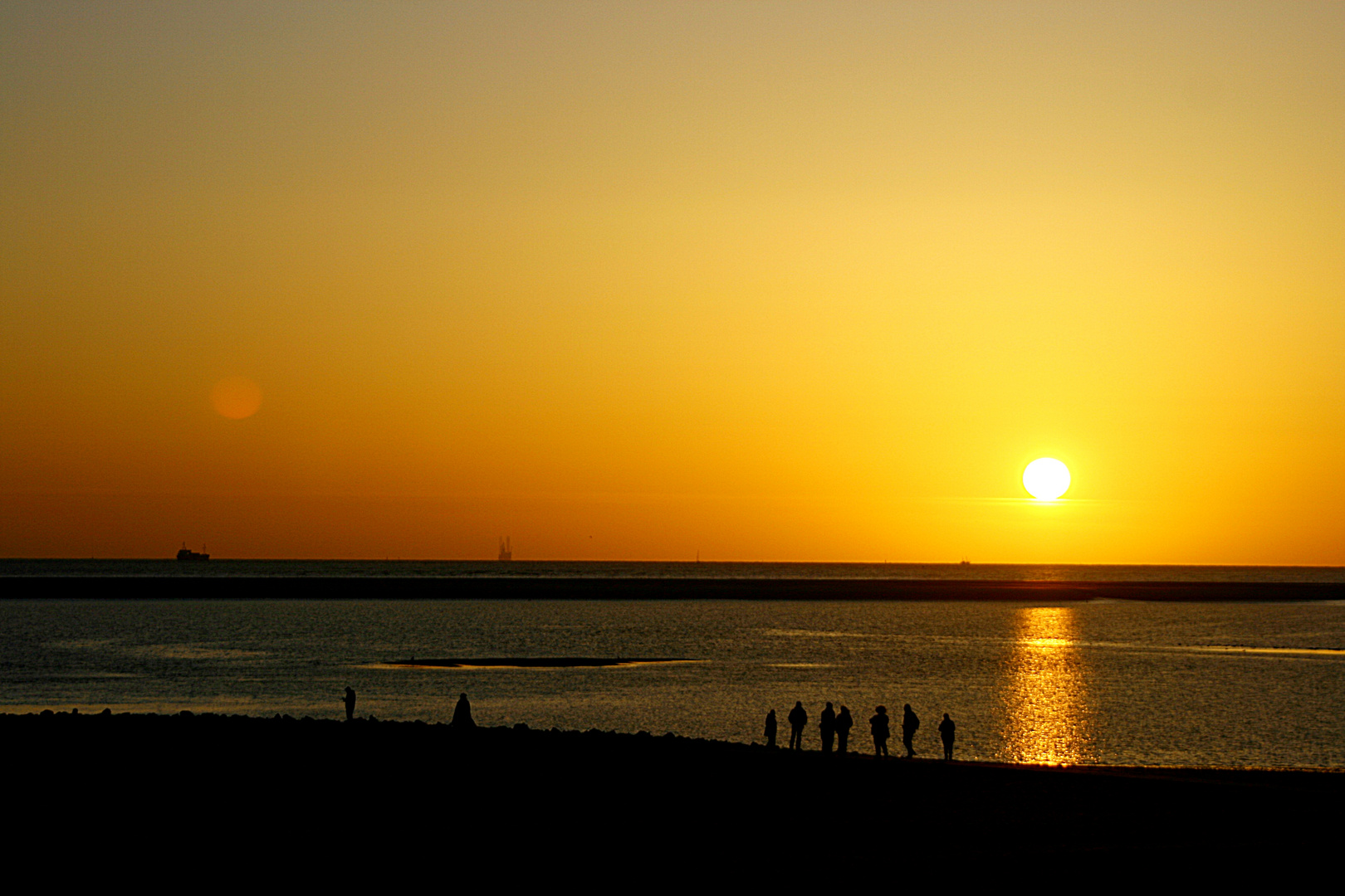 Sonnenuntergang auf Borkum