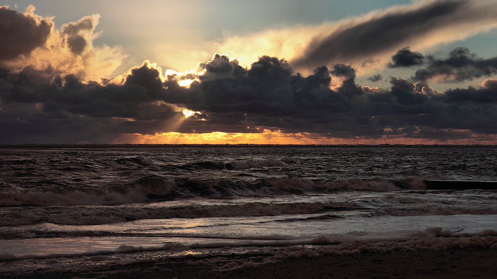 Sonnenuntergang auf Borkum