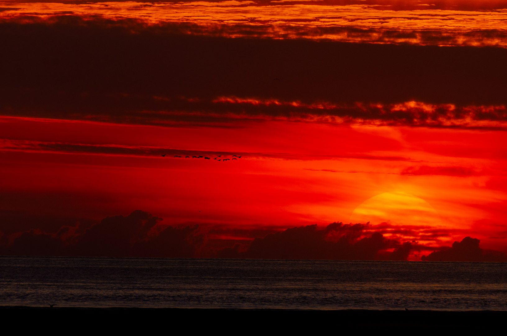 Sonnenuntergang auf Borkum