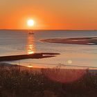 Sonnenuntergang auf Borkum im Oktober 