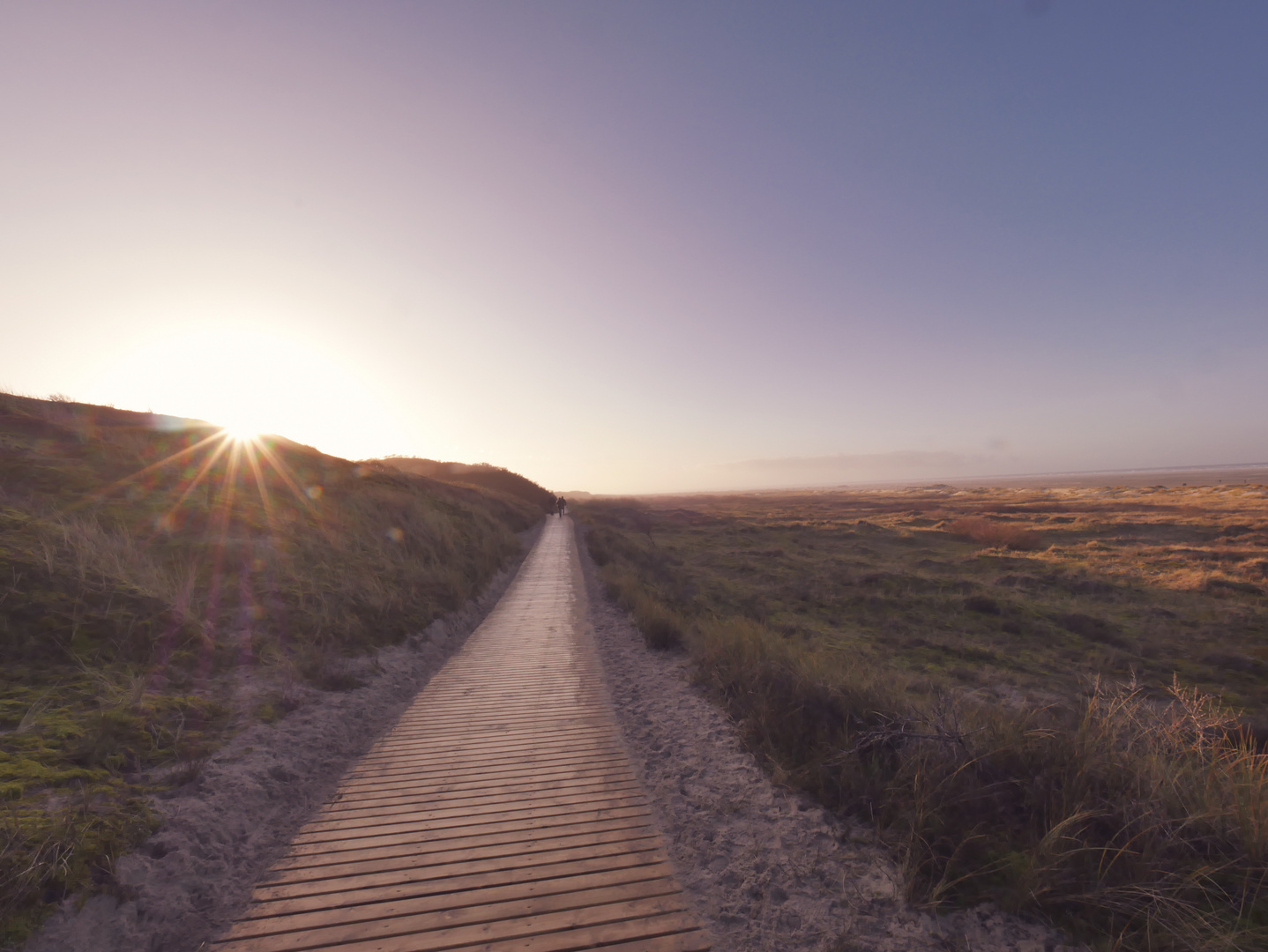 Sonnenuntergang auf Borkum zur Winterzeit