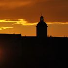 Sonnenuntergang auf Burg Ranis