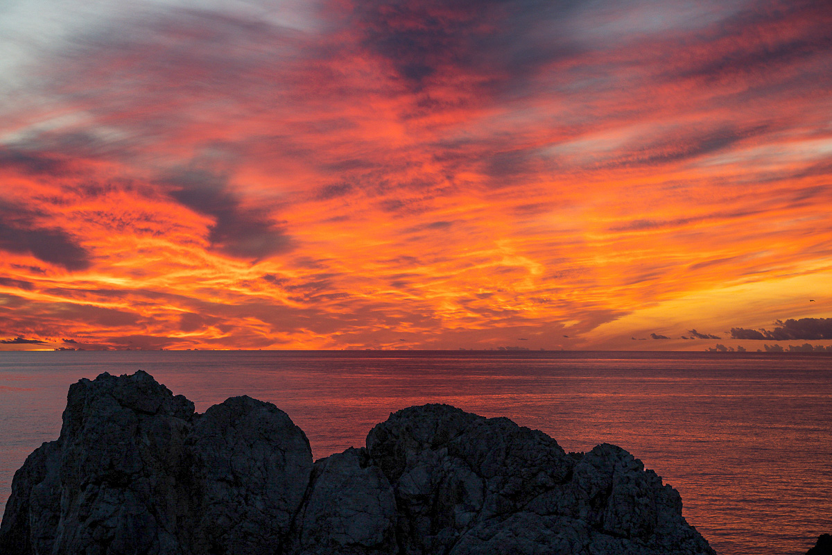 Sonnenuntergang auf Capri / Punta Carena