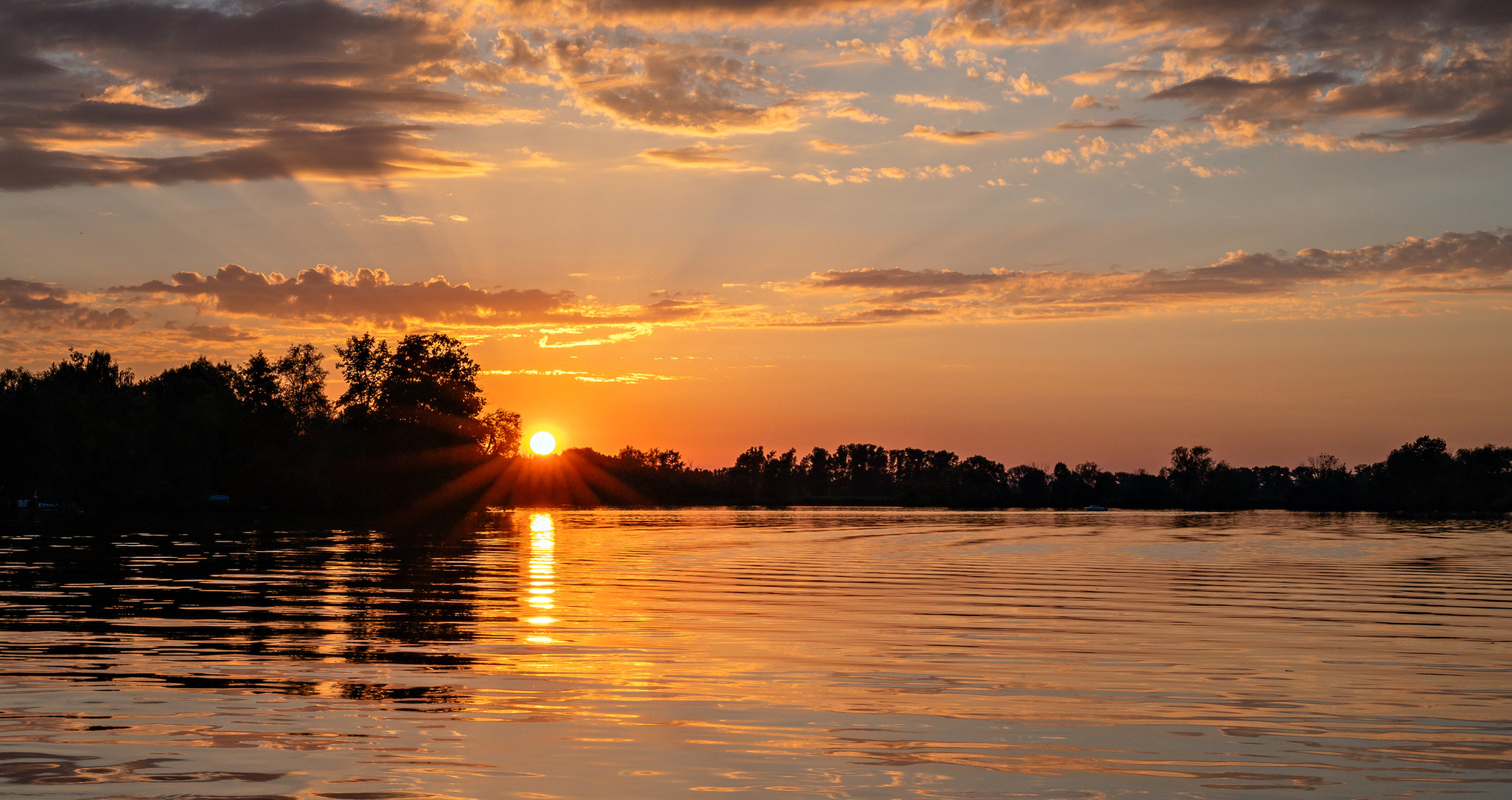 Sonnenuntergang auf dem Beetzsee