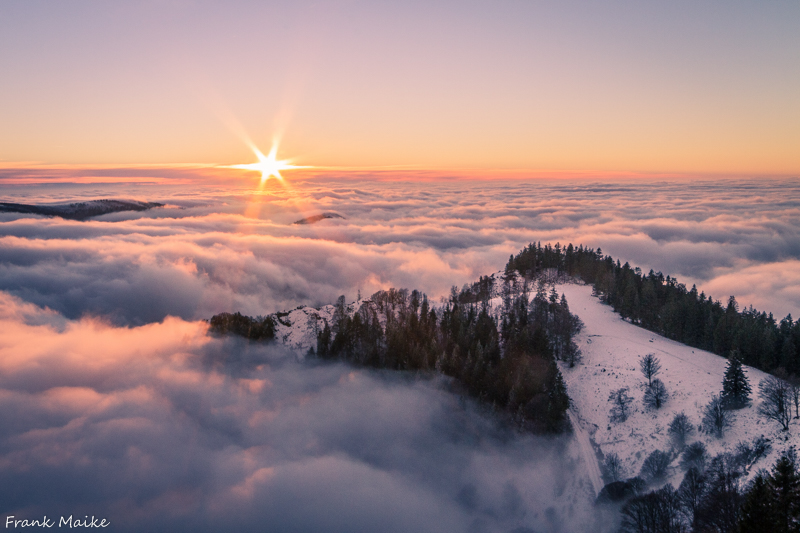 Sonnenuntergang auf dem Belchen