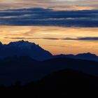 Sonnenuntergang auf dem Berg