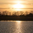 Sonnenuntergang auf dem Bodden vor Zingst.