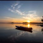 " Sonnenuntergang auf dem Bolmen Südschweden"