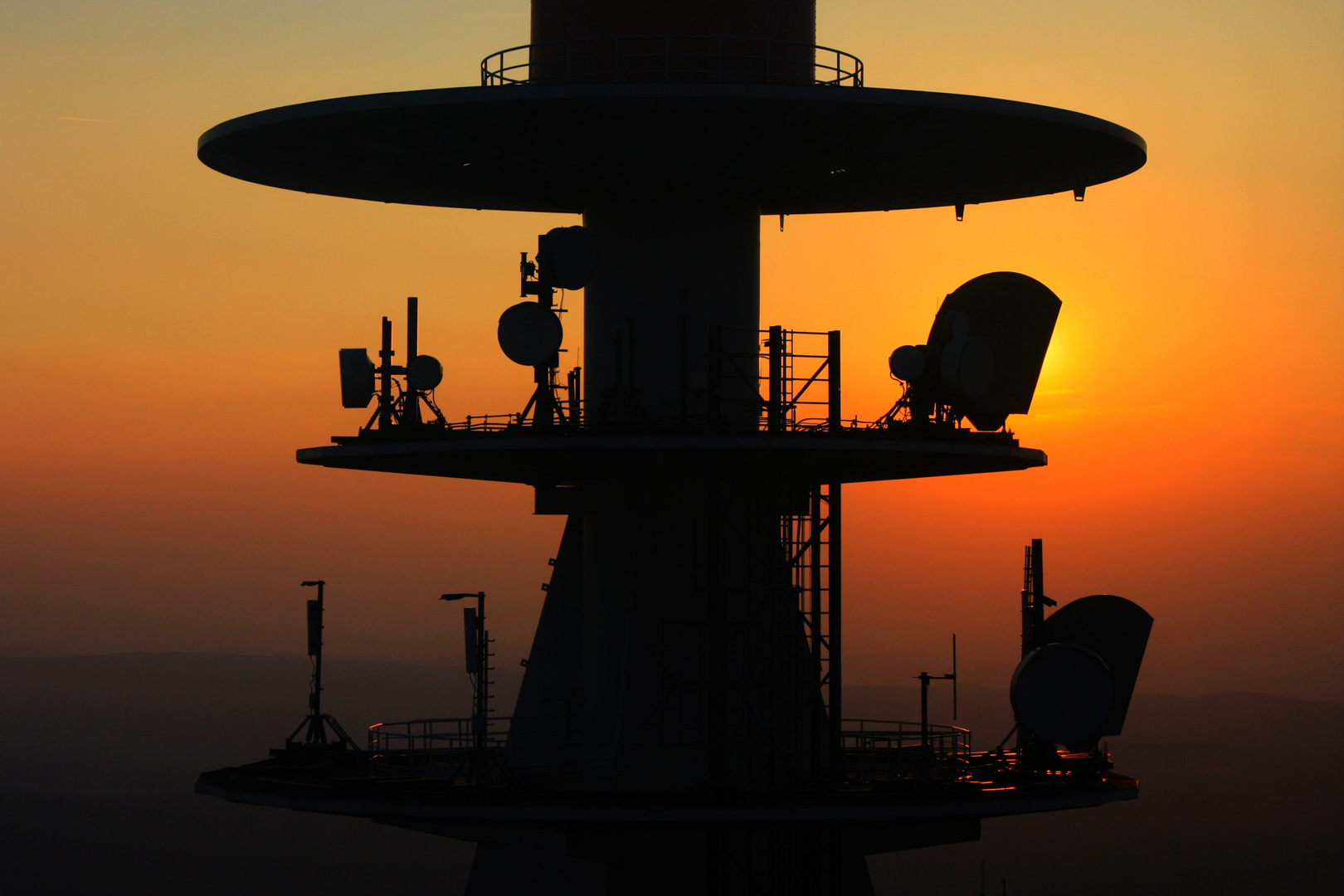 Sonnenuntergang auf dem Brocken