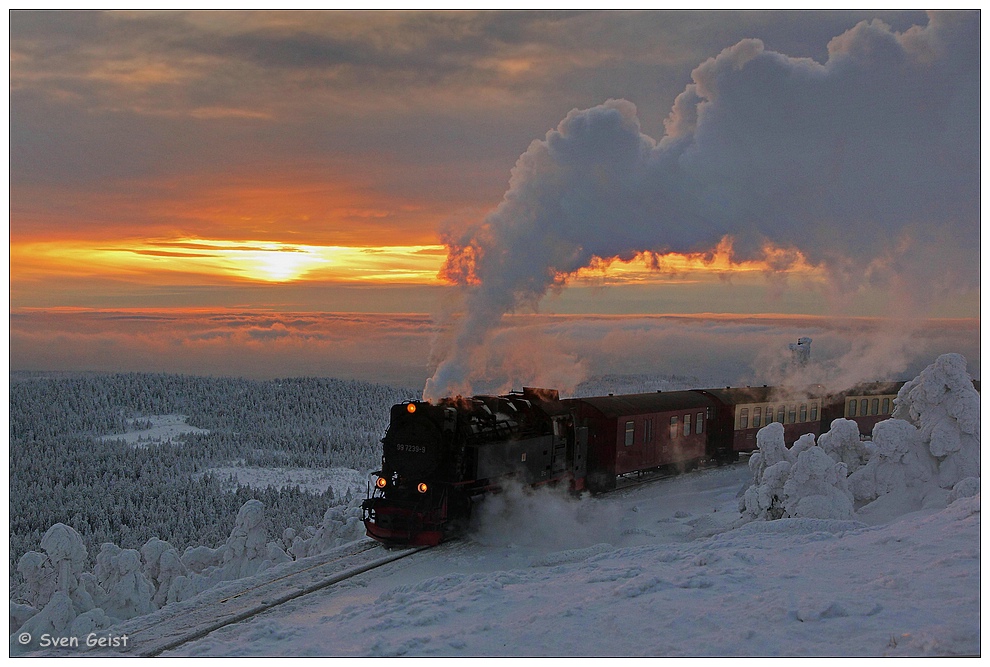 Sonnenuntergang auf dem Brocken