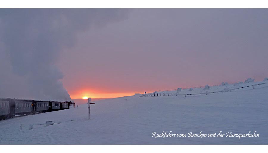 Sonnenuntergang auf dem Brocken