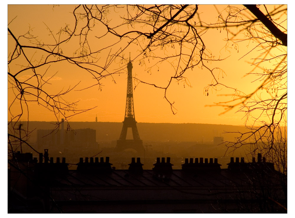 Sonnenuntergang auf dem But Montmartre