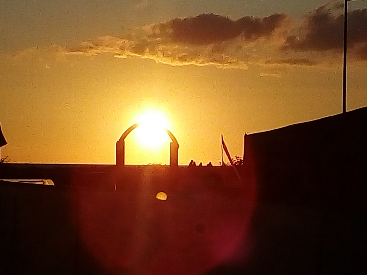 Sonnenuntergang auf dem Campingplatz