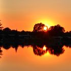 Sonnenuntergang auf dem Campingplatz