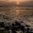 Sonnenuntergang auf dem Dornröschen der Nordsee der Insel Baltrum Insel Baltrum