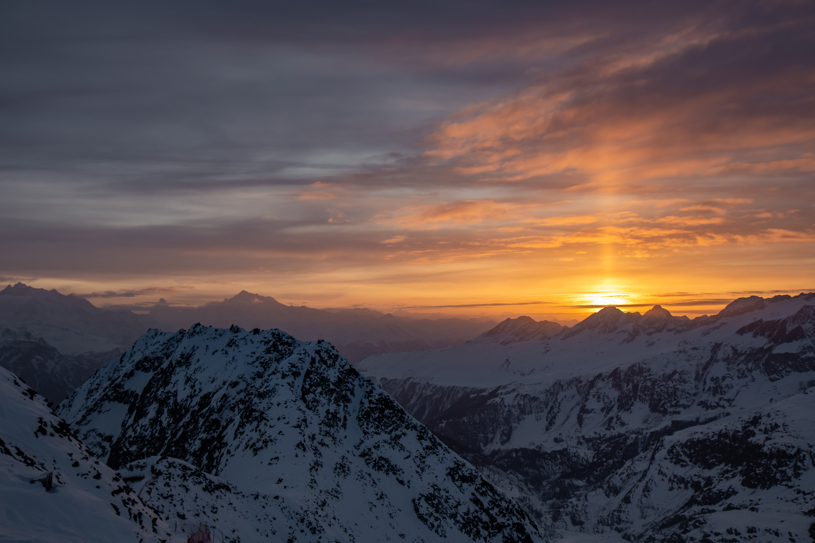 Sonnenuntergang auf dem Eggishorn