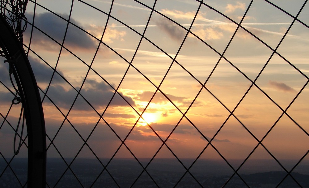 Sonnenuntergang auf dem Eiffelturm