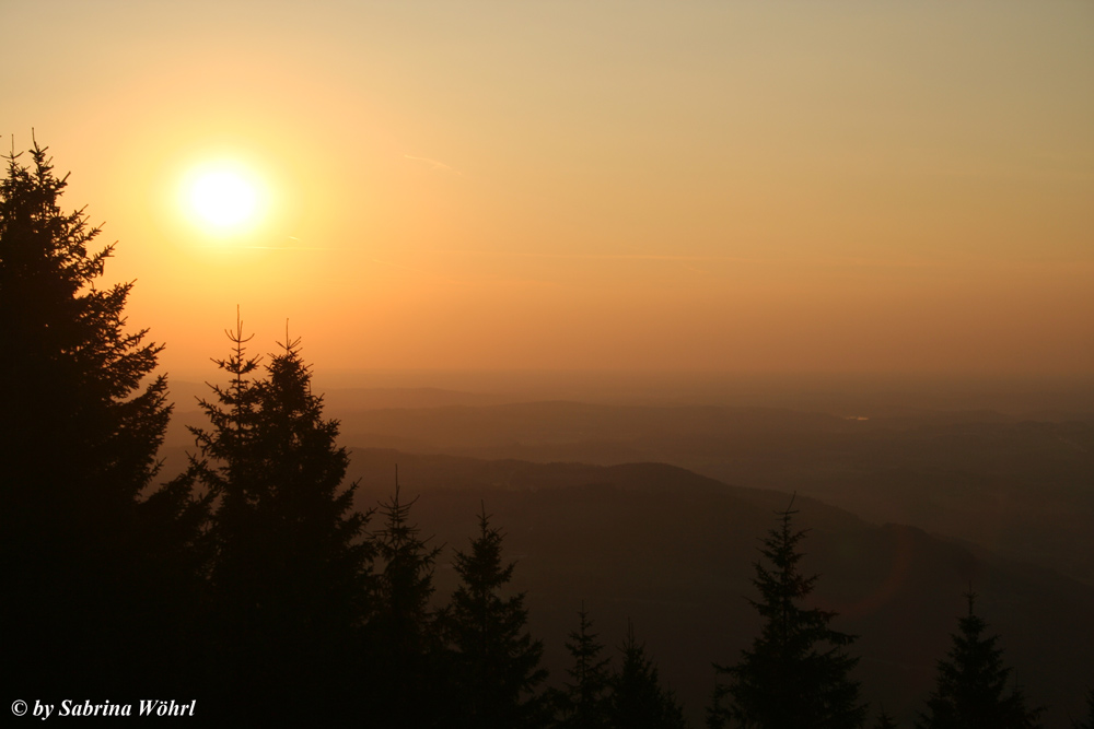 Sonnenuntergang auf dem Farrenpoint