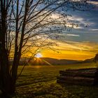 Sonnenuntergang auf dem Feld